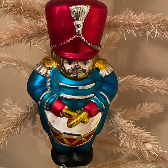 Vintage Department 56 Mercury Glass Soldier Holiday Christmas Ornament - Picture 4 of 5